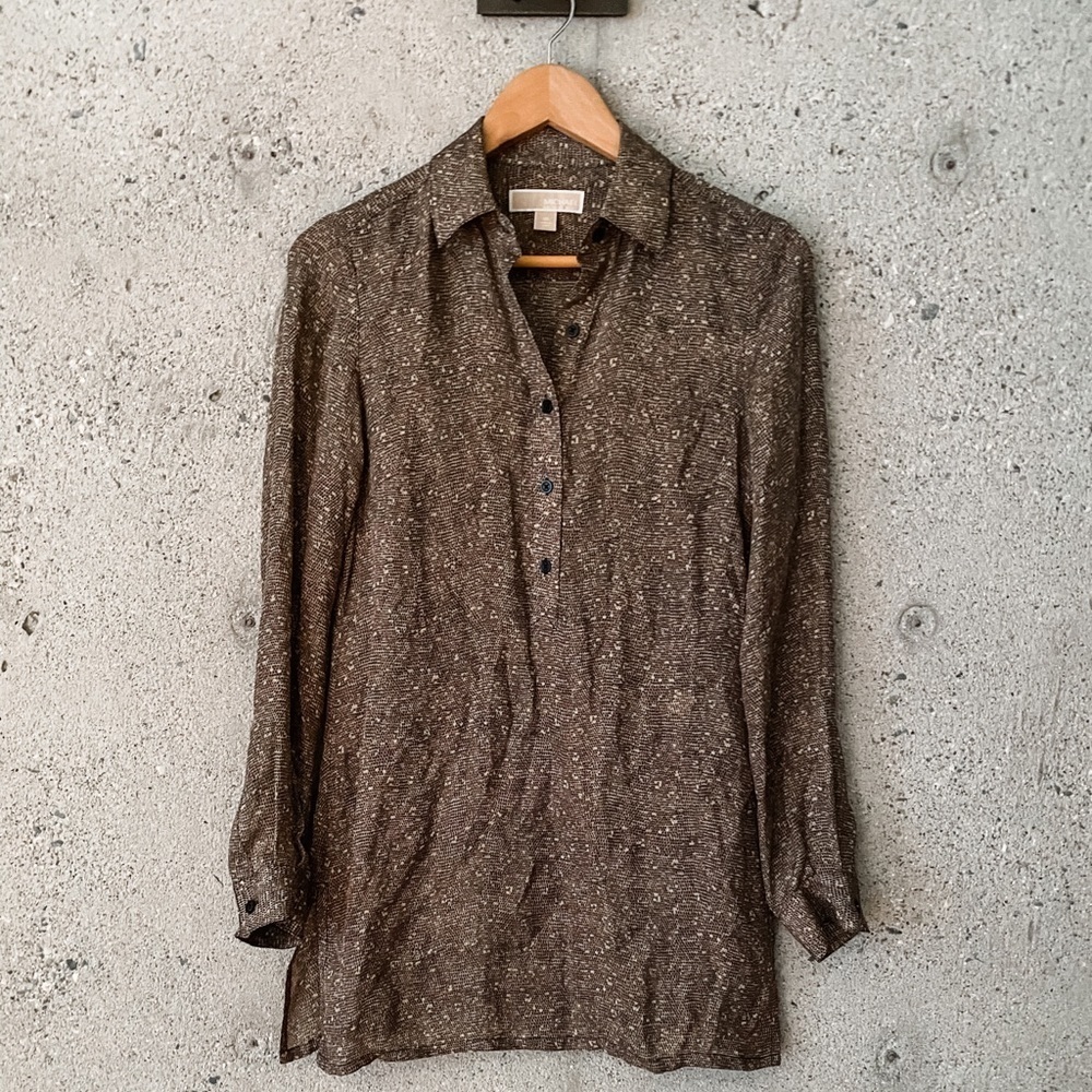Michael Kors Snake Print Tunic Blouse - Picture 1 of 7